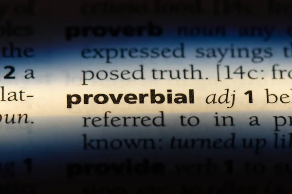 Parola Proverbiale Dizionario Proverbiale Concetto — Foto Stock