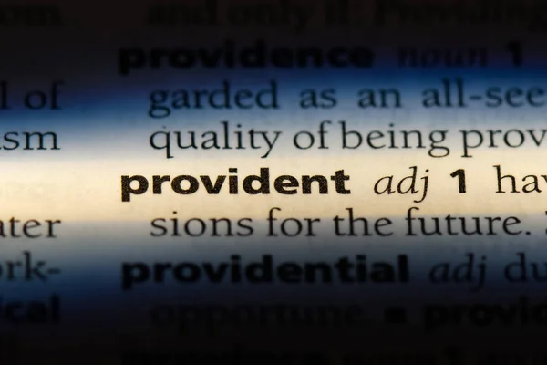 Provident Word Dictionary Provident Concept — Stock Photo, Image