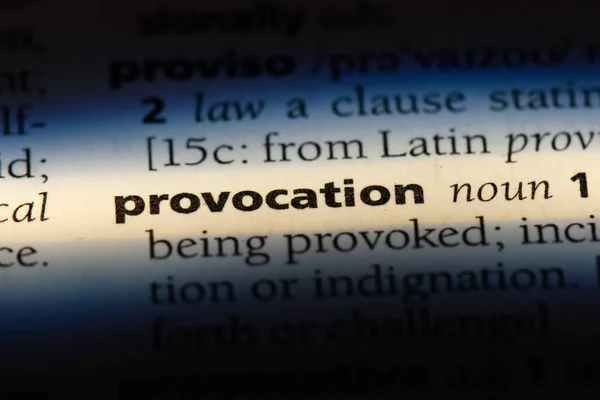 Provocation Word Dictionary Provocation Concept — Stock Photo, Image