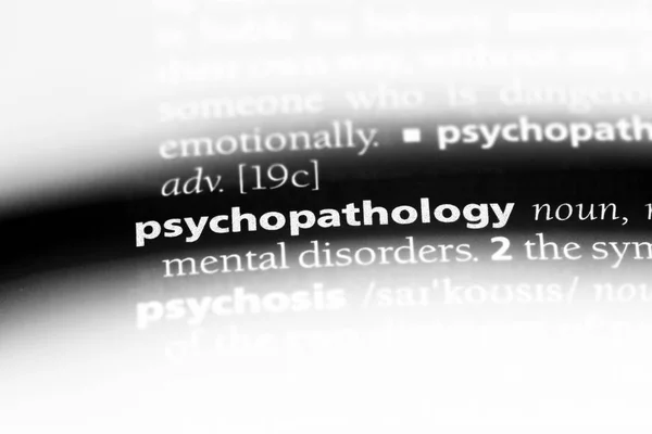 Psychopatologia Słowo Słowniku Koncepcja Psychopatologii — Zdjęcie stockowe