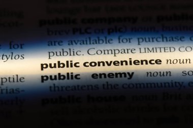 bir sözlükte kamu kolaylık kelime. kamu kolaylık kavramı.