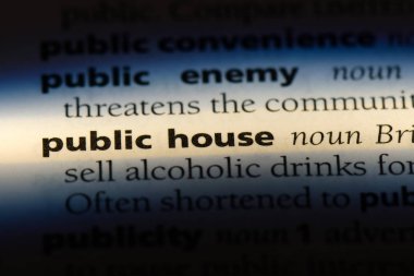 bir sözlükte kamu ev kelime. kamu ev kavramı.