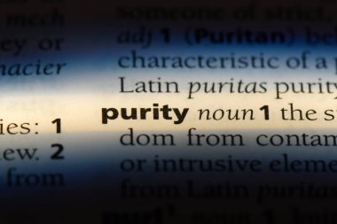 saflık Word'de bir sözlük. saflık kavramı.