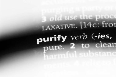 bir sözlüğü'ndeki sözcüğü arındırmak. kavram arındırmak.