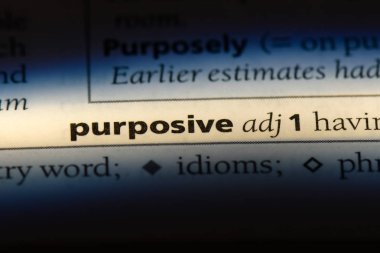 bir sözlüğü'ndeki amaçsal sözcüğü. amaçsal kavramı.