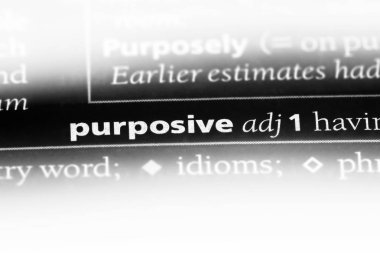 bir sözlüğü'ndeki amaçsal sözcüğü. amaçsal kavramı.