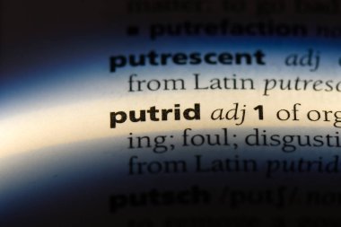 bir sözlüğü'ndeki kokuşmuş sözcüğü. çürümüş kavramı.