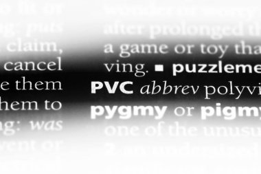 PVC Word'de bir sözlük. PVC kavramı.