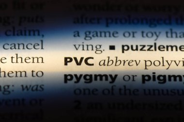 PVC Word'de bir sözlük. PVC kavramı.
