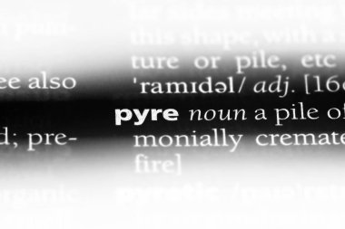 bir sözlüğü'ndeki ateşinde sözcüğü. odun yığını kavramı.