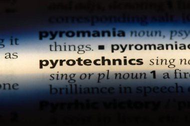 piroteknik Word'de bir sözlük. piroteknik kavramı.
