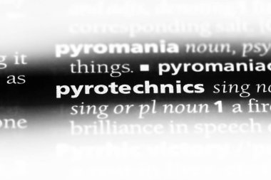 piroteknik Word'de bir sözlük. piroteknik kavramı.