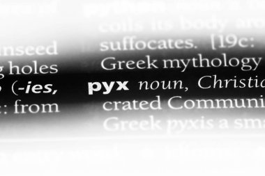 Pyx sözcük sözlüğe. Pyx kavramı.