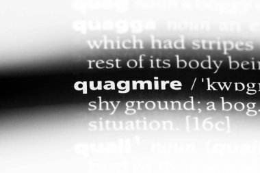 Quagmire Word'de bir sözlük. Quagmire kavramı.