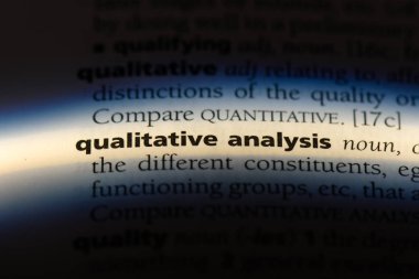 kalitatif analiz Word'de bir sözlük. kalitatif analiz kavramı.