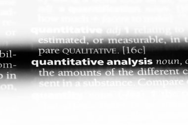 kantitatif analiz Word'de bir sözlük. kantitatif analiz kavramı.