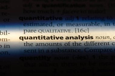 kantitatif analiz Word'de bir sözlük. kantitatif analiz kavramı.