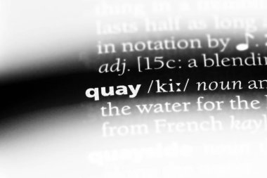 Quay Word'de bir sözlük. Quay kavramı.