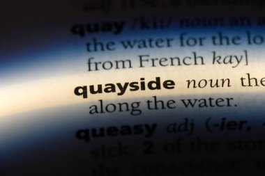 Quayside Word'de bir sözlük. Quayside kavramı.