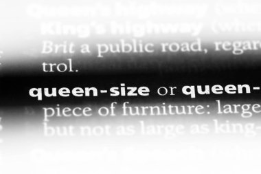 Kraliçe boyutu bir sözlük tek kelimeyle. Kraliçe boyutu kavramı.
