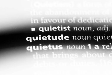 sükunet Word'de bir sözlük. sükunet kavramı.