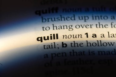 Quill'in Word'de bir sözlük. Quill'in kavramı.