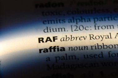 raf Word'de bir sözlük. raf kavramı.