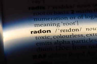 bir sözlüğü'ndeki Radon sözcüğü. Radon kavramı.