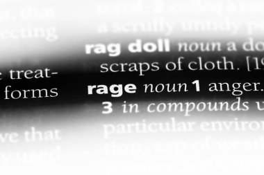 öfke Word'de bir sözlük. öfke kavramı.