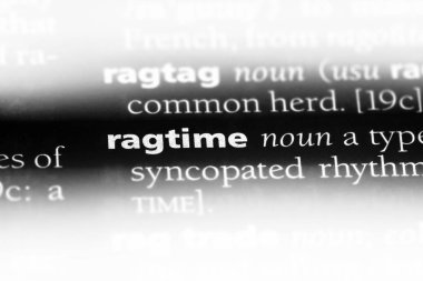 Ragtime Word'de bir sözlük. Ragtime kavramı.