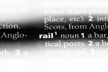 Demiryolu Word'de bir sözlük. Demiryolu kavramı.