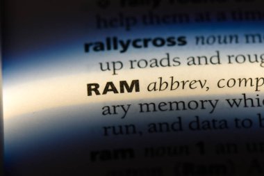 RAM bellek sözcük sözlüğe. RAM bellek kavramı.