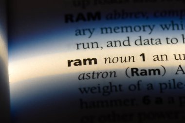 RAM Word'de bir sözlük. RAM kavramı.