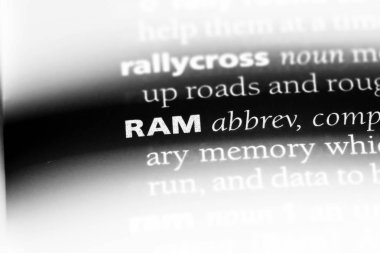 RAM bellek sözcük sözlüğe. RAM bellek kavramı.