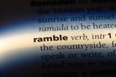 Ramble Word'de bir sözlük. kompozisyon kavramı.