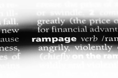 Rampage Word'de bir sözlük. Rampage kavramı.