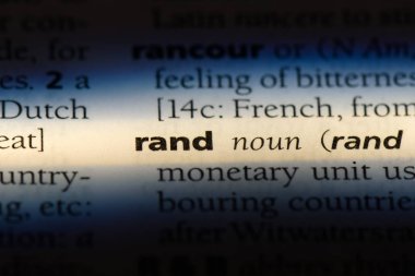 bir sözlüğü'ndeki Rand sözcüğü. Rand kavramı.
