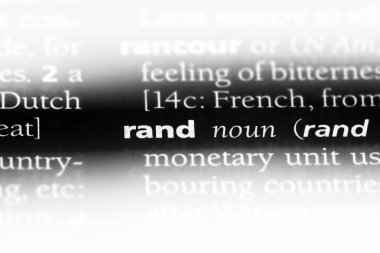 bir sözlüğü'ndeki Rand sözcüğü. Rand kavramı.