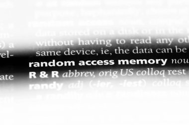 rasgele erişimli bellek sözcük sözlüğe. rasgele erişimli bellek kavramı.