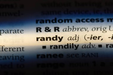 Randy tek kelimeyle bir sözlük. Randy kavramı.