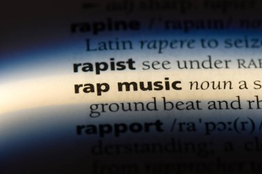 müzik sözcük sözlükte rap. rap müzik konsepti.