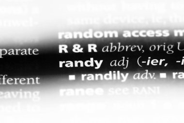 Randy tek kelimeyle bir sözlük. Randy kavramı.