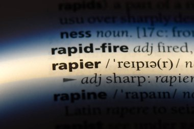 Rapier Word'de bir sözlük. Rapier kavramı.