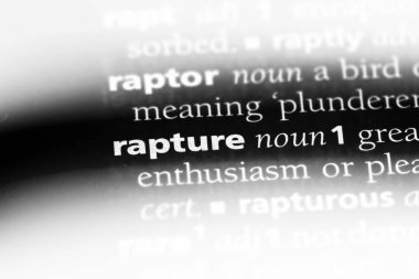 bir sözlüğü'ndeki sözcüğü rapture. Rapture kavramı.