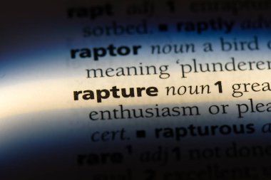 bir sözlüğü'ndeki sözcüğü rapture. Rapture kavramı.
