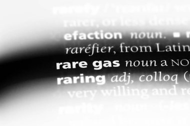 nadir gaz Word'de bir sözlük. nadir gaz kavramı.