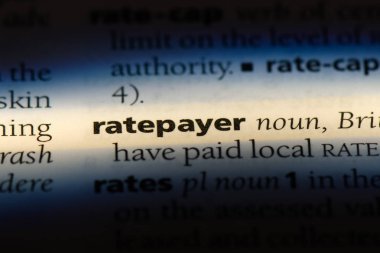 ratepayer sözcük sözlüğe. ratepayer kavramı.