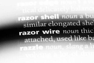 dikenli tellere Word'de bir sözlük. dikenli tellere kavramı.