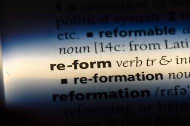 bir sözlük Word'de form yeniden. formu kavramı yeniden.