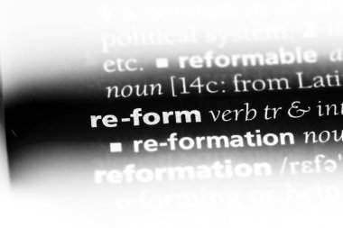 bir sözlük Word'de form yeniden. formu kavramı yeniden.